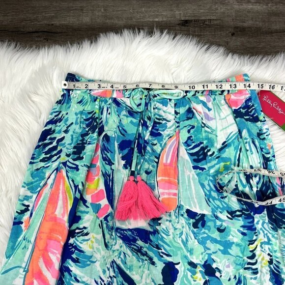 Lilly Pulitzer Palma Tube Top Hay Bay Bay Sailboat Tassel Strapless Womens Small - Picture 9 of 10